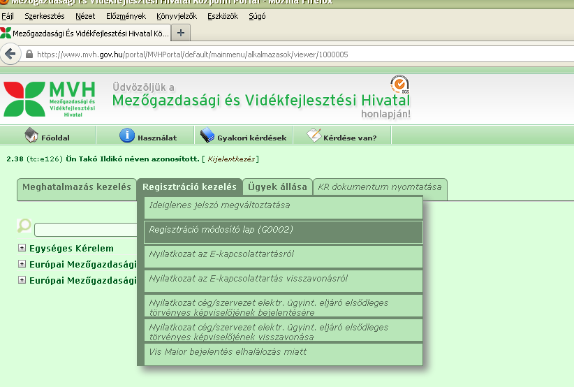 A bejelentkezést követően a kormányzati portál visszairányít a MVH weboldalára, ahol első alkalommal meg kell adnia saját ügyfél-azonosító számát.