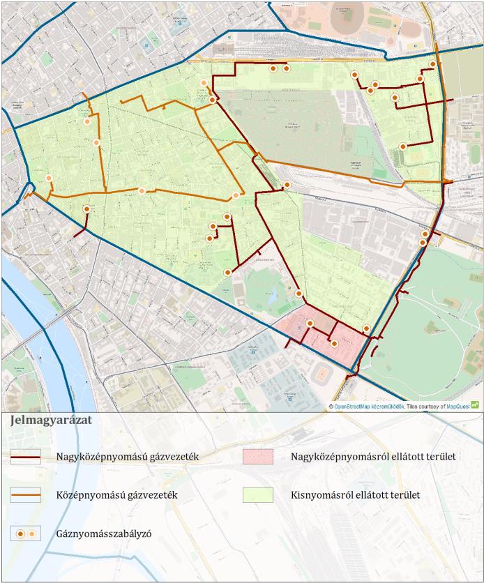 ábra: Éves villamosenergia-felhasználás megoszlása (forrás: ELMŰ, 2014) Gázellátás A kerület gázellátását a FŐGÁZ nagyközépnyomású gázvezetéke biztosítja, amely a betáplálást a kerület