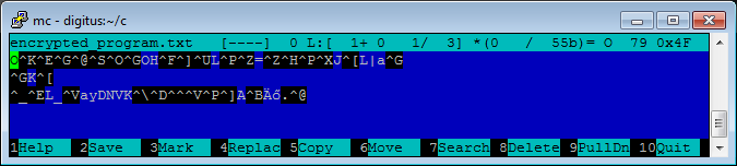 63 11.2 A titkosító program tesztelése A titkosító programot UNIX operációs rendszer fölött teszteltem. Az alábbi egyszerű, C programozási nyelven írt kódot titkosítottam: #include inc/hw_ints.
