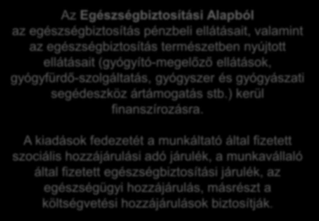 Államháztartás alrendszere: Társadalombiztosítási alapok A társadalombiztosítás a társadalom közös biztosítási és szolidaritási elvek alapján működő kockázatvállaláson alapuló, kötelező biztosítási