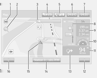 Navigáció 89 A térkép adatok módosítása Hozzáadás a mentett helyekhez 4. <: Felugró menü 5. BEÁLLÍTÁSOK Lásd az alábbi (NAVI 80) "A navigációs rendszer beállítása" részt.