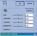 3. Fejezet Main System, avagy a Fő program Video Attribute Setup Képi jellemzők beállítása Segítségével minden egyes kamerakép jellemzőit külön-külön állíthatjuk be, úgymint világosság (brightness),