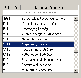 Könyvelés 62 mezőbe áthúzva a könyvelési ablakban is rögzíthetjük.
