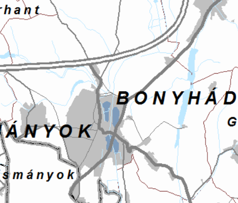 156 1.18.-4. ábra: Bonyhád rendszeresen belvíz által érintett területei Forrás: http://gis.teir.