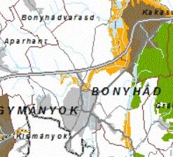 158 1.19 ÁSVÁNYI NYERSANYAG LELŐHELY Ugyan a Tolna Megyei OTrT övezeti lehatárolása alapján Bonyhádon és térségében ásványi nyersanyag gazdálkodási terület nincs (1.19-1.