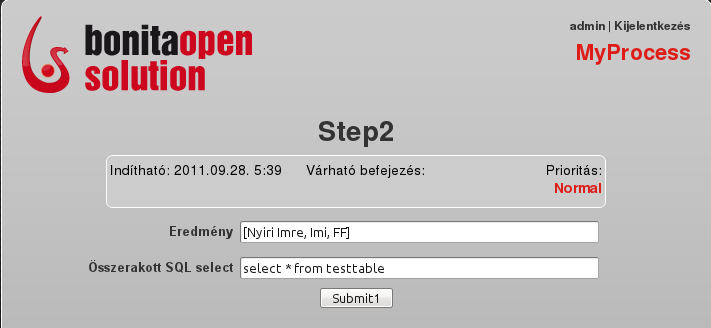 Bonita - Tippek és Trükkök A script lekéri x-be visszatérés x.get 0, ez a Pool szintű fogado (String típusú) változóba kerül és a Step2 formján meg is jelenítjük majd. 14.5. ábra.