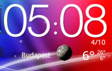 101 Az Android Market és más alkalmazások Az Óra használata Tudnivalók a HTC Óra widgetről A HTC Óra widget segítségével megnézheti a pillanatnyi időt, dátumot és tartózkodási helyét.