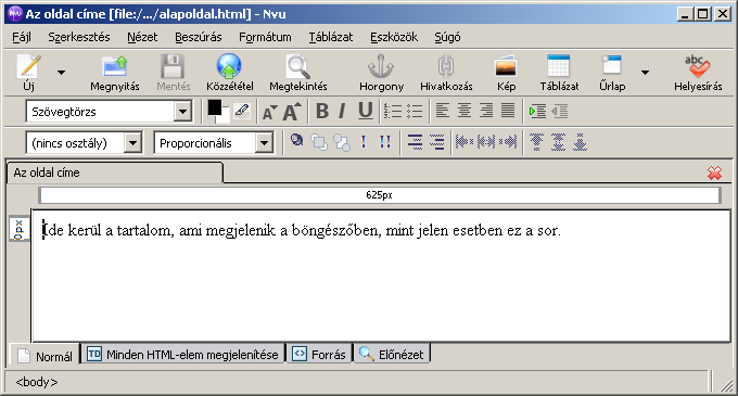11.4. NVU, KompoZer, SeaMonkey webszerkesztő 19.