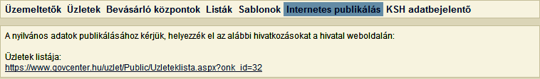 31. kép Amennyiben nincs kitöltve egyetlen feltétel sem, az a teljes üzlet állomány listázását eredményezi.