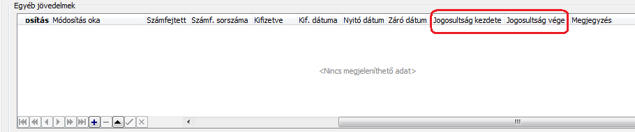 Az egyéb jövedelmeknél lehetőség van a Számfejtés sorszámának megadására, ennek jelentősége abban rejlik, hogy ily módon állítható be, hogy az adott jövedelmet hóvégi számfejtésként, vagy pedig