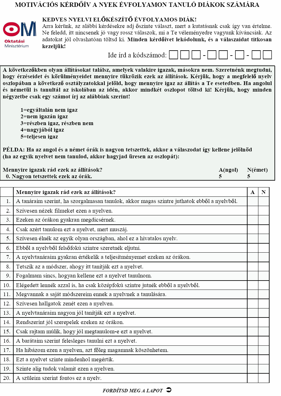 2. MELLÉKLET: A