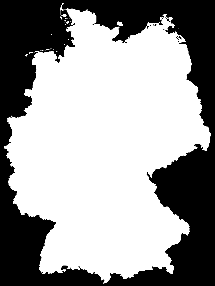 Németországi helyzetkép 1. 100%-ME térségek Németország területének 12,7%-a számolható ide 7,1 Mio.