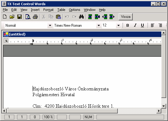 50 Elıterjesztés benyújtása Bıvíthetı sablonkészlet Teljes szövegszerkesztıi