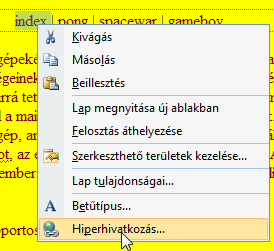 Ha ugyanabban a mappában van a hivatkozó oldal és a cél fájl, akkor csak a fájl neve lesz az útvonal. Tervezés Link formátumúvá vált a szöveg! index Kód <a href="index.