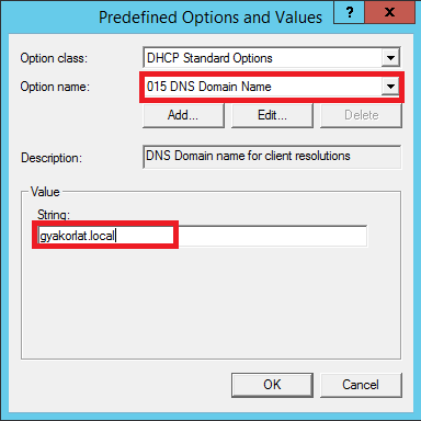 2.Tartomány, DNS, NAT, DHCP (Johanyák Zsolt Csaba)