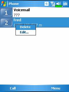 Klikkeljünk a bejegyzésre a részletek kijelzéséhez. Hívás indítása gyorshívással "Speed Dial" A "Phone" képernyın, klikkeljen a "Speed Dial" gombra az alábbi képernyı megjelenítéséhez.