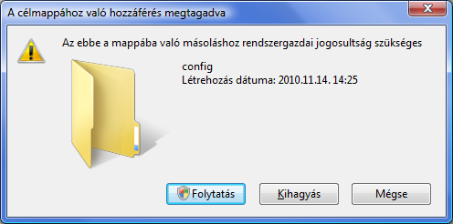 Nyomja meg az OK gombot. Nyomja meg a Folytatás gombot, majd újra a Folytatás gombot. Kattintson újra a README.txt alatti üres felületen a jobb egérgombbal és válassza a Beillesztés menüpontot.