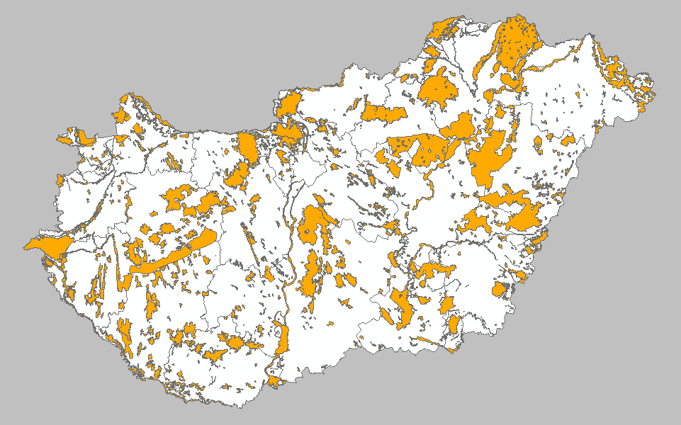 Natura 2000 A védendő élőhelyek 21%-a 19 500 km 2 területen Magyarország része