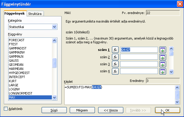 4. FEJEZET. FÜGGVÉNYEK HASZNÁLATA 24 4.