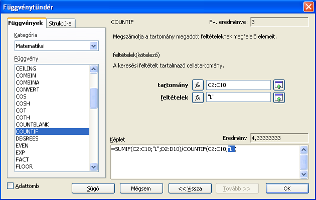 7. FEJEZET. LOGIKAI FÜGGVÉNYEK. BEÁGYAZOTT FÜGGVÉNYEK HASZNÁLATA 48 7.9. ábra. 13.