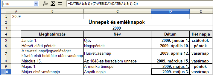 14. FEJEZET. DÁTUM- ÉS IDŐFÜGGVÉNYEK 86 14.2. ábra. 27.