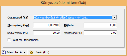 2. Termékdíj köteles cikkekhez a termékdíj rögzítése Nyissuk meg a termékdíj köteles cikk űrlapját, majd kattintsunk a Termékdíj fülre.