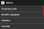 Egyéb lejátszási funkciók (LEJÁTSZÁS) Az alábbi menü műveletek segítségével végezheti el a fényképezőgép különféle beállításait. A LEJÁTSZÁS menü használata. Menüképernyő művelet példa 1.