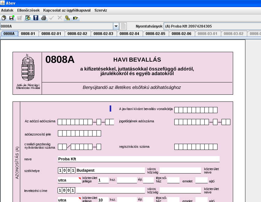 Megnyitás Betöltött