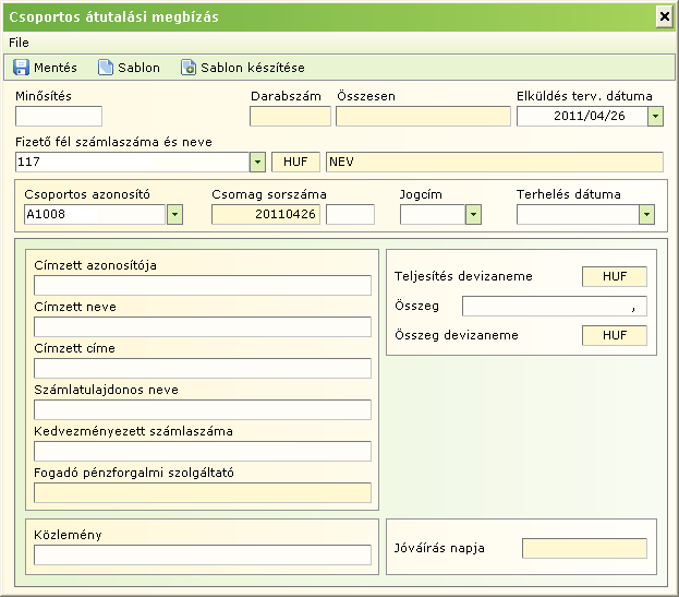 Vastag kliens Telepített banki alkalmazás (ügyfélprogram, ügyfélterminál).