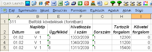 Az adatok szerkesztésének van néhány további lépése, azonban ezeket a fentiekkel szemben már könnyebben kezelhetjük, az alábbiak szerint: A meghatározott időszakra, vagy időpontra rögzített adatokból