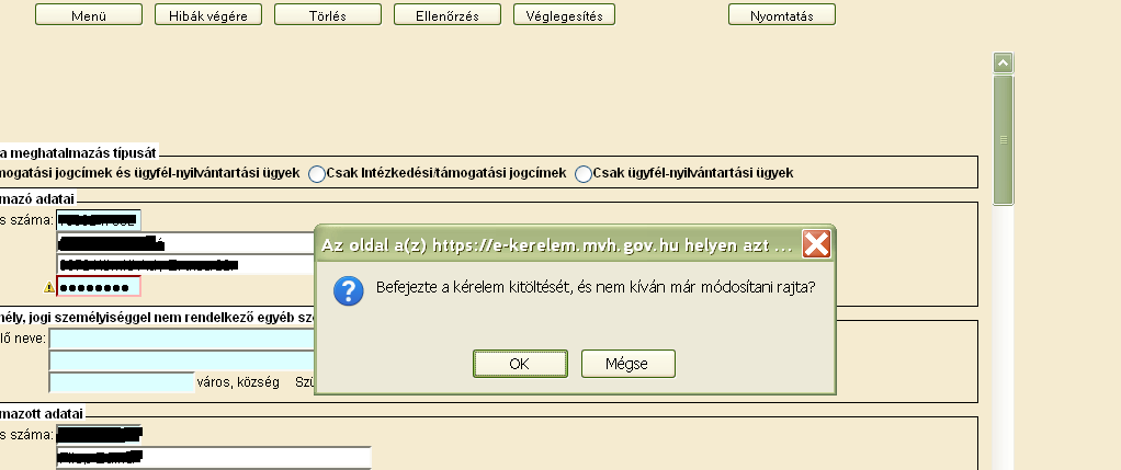 Kérjük, ide gépelje be a 2. számú tanú nevét, a 2. számú tanú lakcímét! 2, tanú aláírása A meghatalmazást kinyomtatás után ITT kell aláírni a tanúnak!