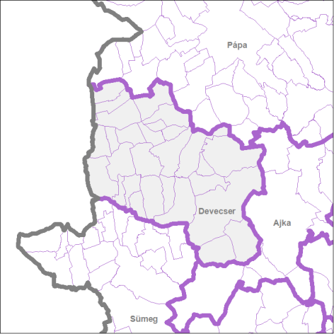 Devecser várostérsége Pozícionálás Az ajkai térségről levált járás a Somló térségét és a Marcal völgye Veszprém megyei településeit tömöríti.