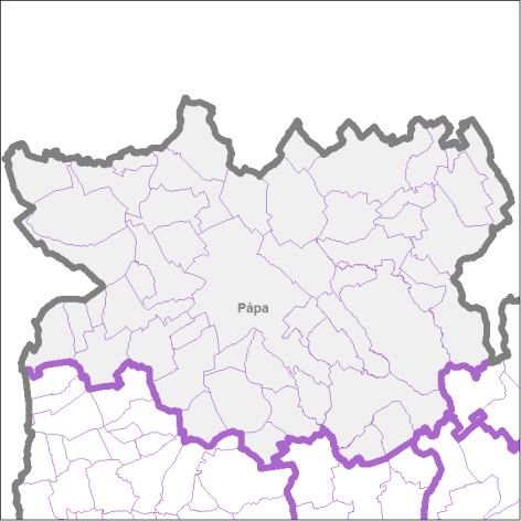 Pápa várostérsége Pozícionálás A megye északi határán fekvő térség kettős kötődésű.