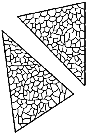 Ipszilon (Y) A verseny két játékos között folyik, akik felváltva színezik ki a háromszög egy-egy részecskéjét, (pl.