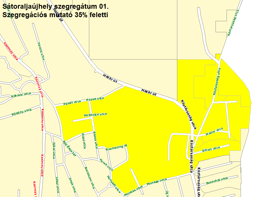 3.3.1.7 ábra: Sátoraljaújhely szegregátum 01.