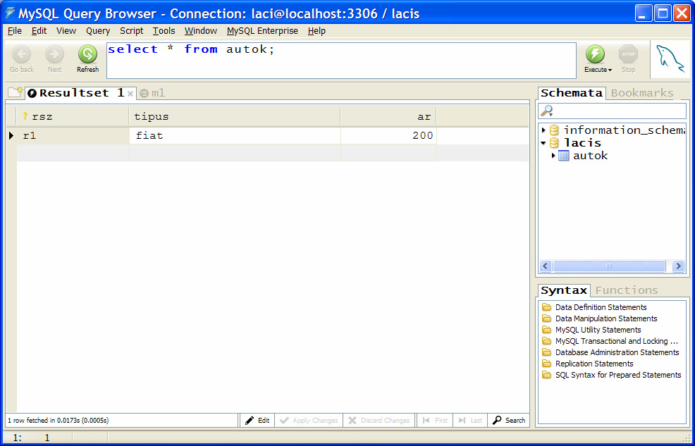parancs : parancs végrehajt grehajtás -p ertek: jelszó megadása Batch file futtatása: