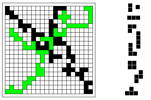 BLOKUS ( lásd előtte: Pentominó hungariqa ) A 20x20-as táblán kívül áll játékosonként 21-21 db elem(***) amikből tetszőlegesen választva egyet-egyet, egymást követően raknak le a táblára.
