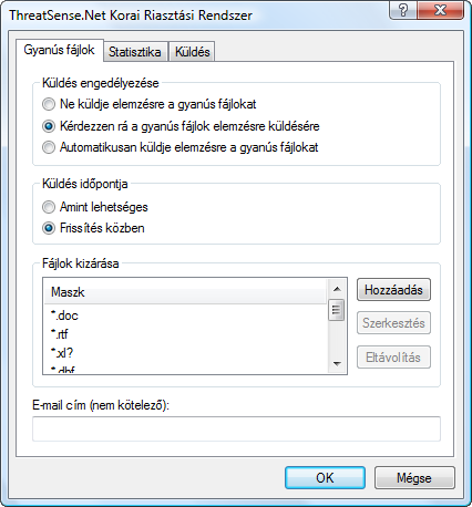 vagy táblázatok). A leggyakoribb fájltípusok alapértelmezés szerint ki vannak zárva (Microsoft Office, OpenOffice). A kizárt fájlok listája szükség szerint bővíthető.