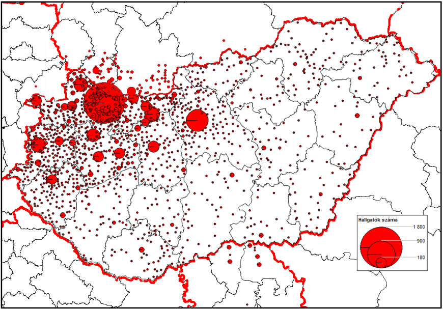 PARTNEREK HALLGATÓK KAPCSOLATOK A SZE hallgatóinak lakóhelye (vonzáskörzet) Forrás: SZE DPR 2011.