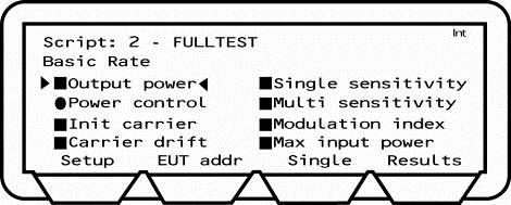 Bluetooth és WLAN teszterek A MT8852B támogat előre konfigurált