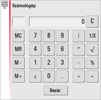 3D Disto, A Műszer Felállítása 84 2. Másik lehetőség, hogy nyomja meg a Menü» Számológép opciót. 3. Egy felugró ablak nyílik meg a következő billentyűzettel: 4.