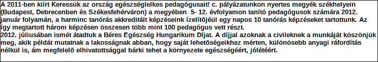 Támogatási program elnevezése: Támogató megnevezése: központi költségvetés Támogatás forrása: önkormányzati költségvetés nemzetközi forrás más gazdálkodó Támogatás időtartama: Támogatási összeg: -