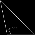 Általános háromszög A háromszögek csoportosíthatók legnagyobb belső szögük mérete szerint is: A derékszögű háromszögnek van egy 90 -os belső szöge (egy derékszög).
