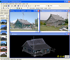 fotó-renderelt modell; ortofotó készítése; a létrejött modell exportálása a legismertebb formátumokba, többek között 3D studio és VRML formátumba. A szoftver alkalmazási köre igen széles.