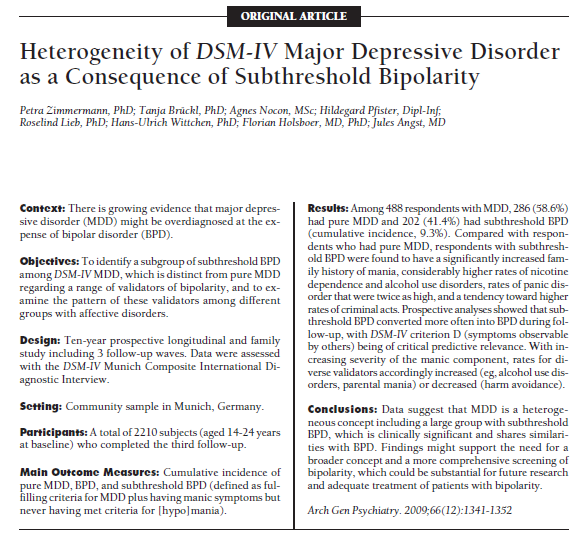 . 41% of DSM-IV MDD patients