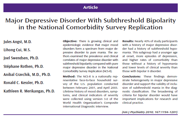 . 40 % of DSM-IV MDD patients