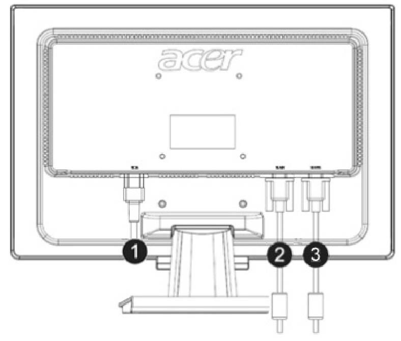 A csomag tartalma LCD monitor Használati utasítá(cd) hálózati tápkábel Gyorsreferencia VGA kábel DVI kábel(option) Telepítési útmutató A monitor összeszerelése 1. Helyezze a monitort a talpazatra! 2.