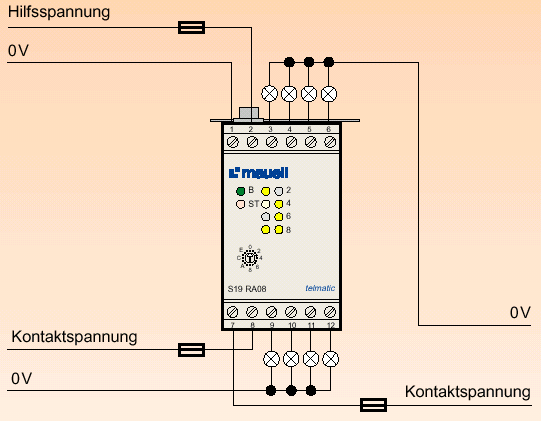 Tápfeszültség Modul megjelölés Azonosító szám Bekötési vázlat 24V-től 60V DC-ig S02 DE08 30-96-302 24V-től 60V DC-ig S03 DE08 30-96-303 nélkül S04 DE08 30-96-304 24V-től 60V DC-ig S05 DE08 30-96-305