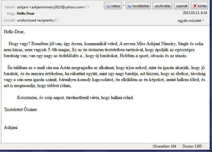 E-levelezés Spam (levélszemét): kéretlen, rosszindulatú, ill.
