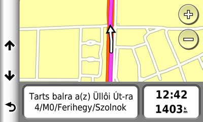 Információ a térképoldalakról A következő forduló megtekintése A következő forduló megtekintéséhez útvonalnavigáció szükséges.